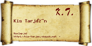 Kis Tarján névjegykártya